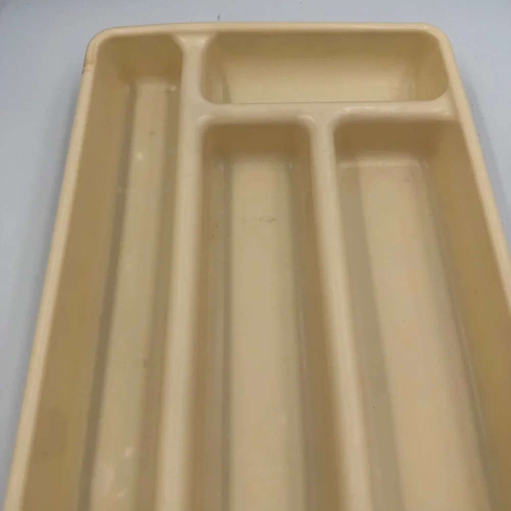 Rubbermaid Cutlery Beige Vintage 5 Slot‎ Drawer Organizer 0522